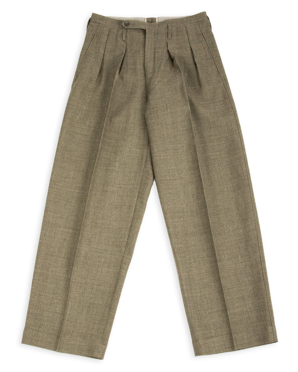 MotivMfg Bund Trousers - Sage Micro Check Suiting - Standard & Strange