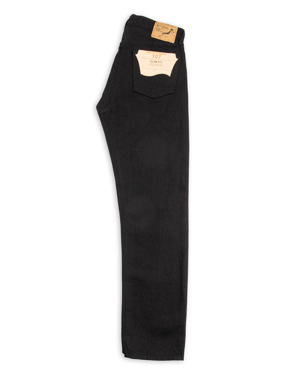 OrSlow 107 Ivy Fit Denim - Black One Wash - Standard & Strange