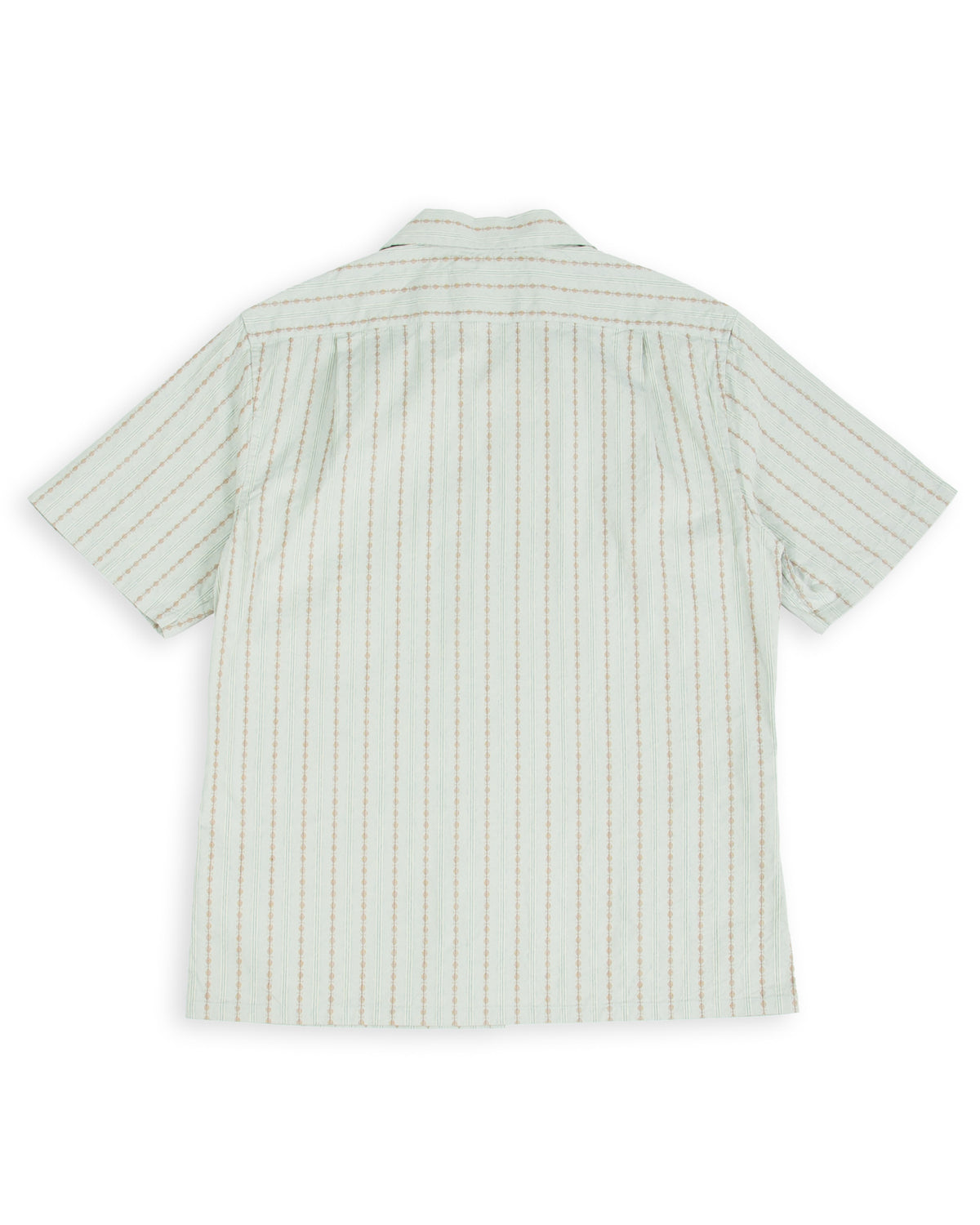 Prequel S&S x Prequel Short Open Collar Shirt - Blue Double Woven Dobby Stripe - Standard & Strange