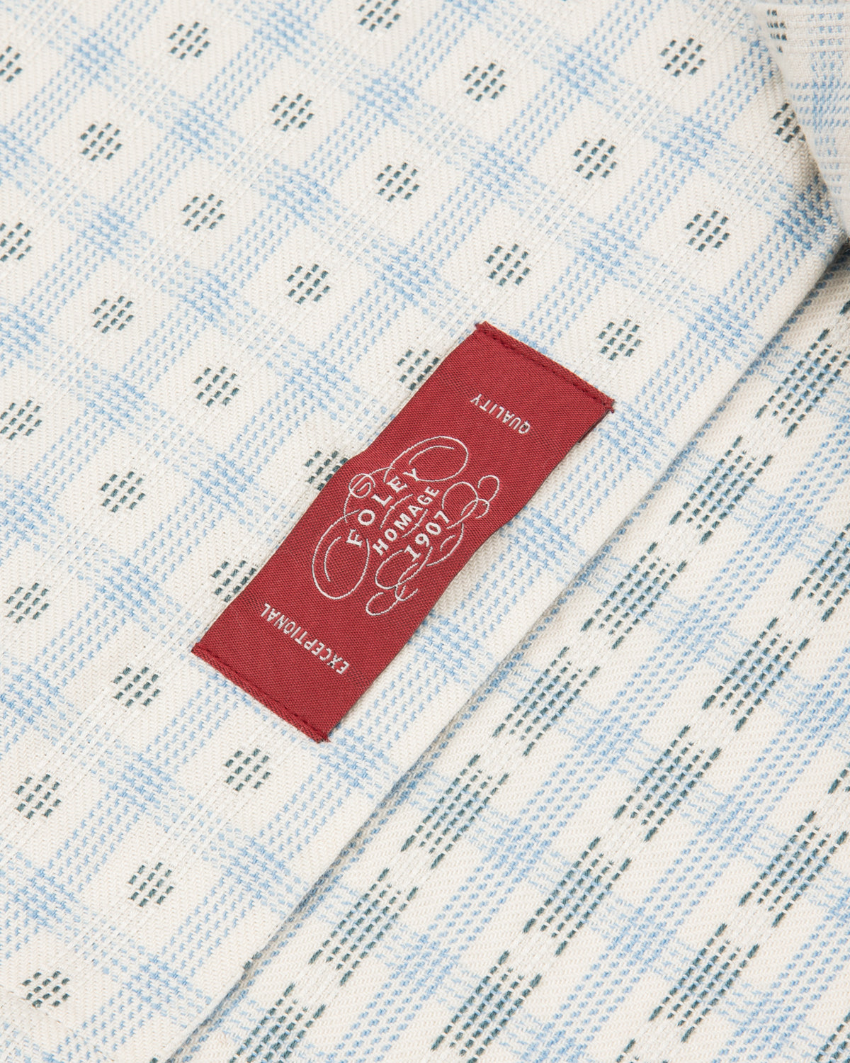 Prequel S&S x Prequel Short Open Collar Shirt - Beige Classic Dobby Check - Standard & Strange