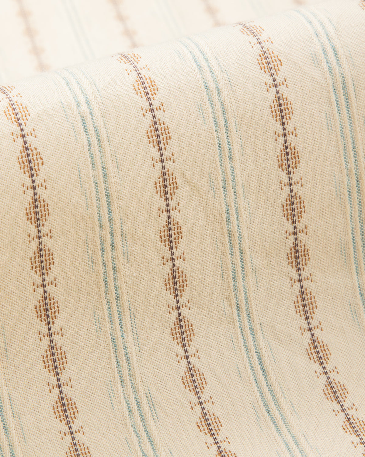 Prequel S&S x Prequel Short Open Collar Shirt - Beige Double Woven Dobby Stripe - Standard & Strange