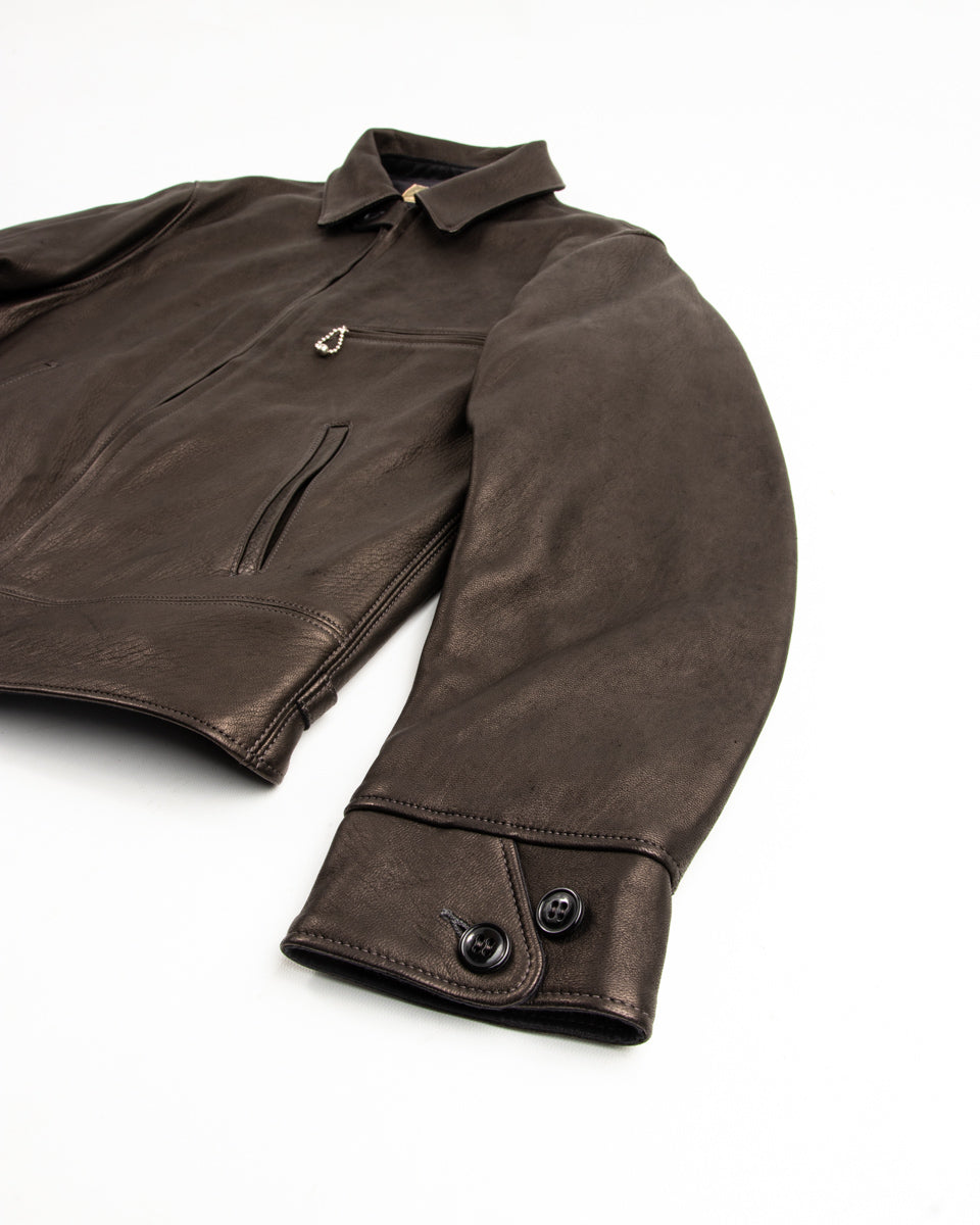 The Real McCoy's Freeman 30s Sports Jacket (Deerskin) - Black - Standard & Strange