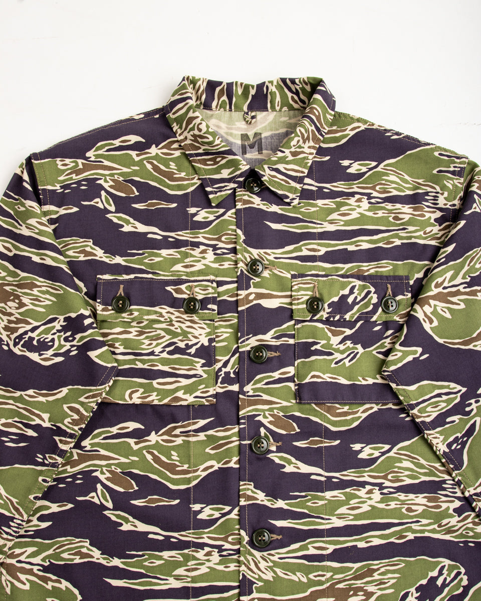 The Real McCoy's Tiger Camouflage Shirt - Late War Green - Standard & Strange
