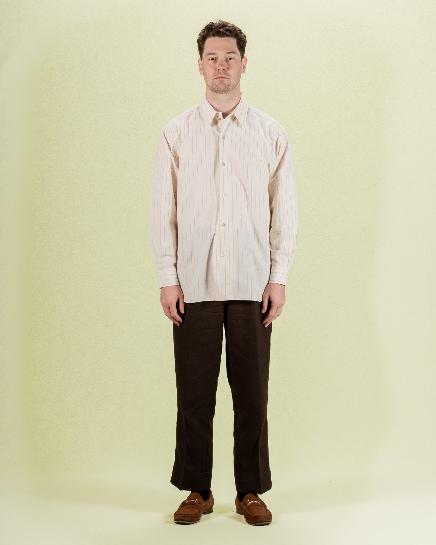 Senui Inside Pockets Shirt - Bed Linen Stripe - Standard & Strange