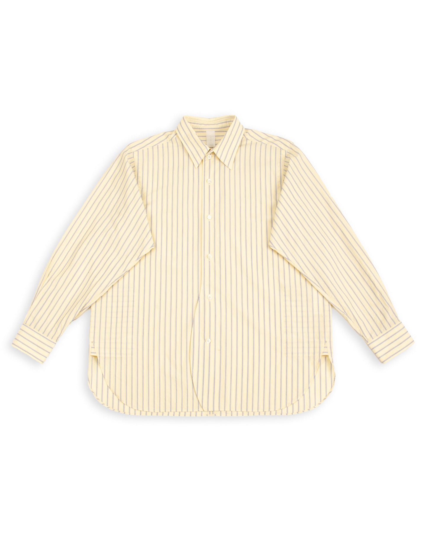 Senui Inside Pockets Shirt - Yellow Washed Fine Stripe - Standard & Strange