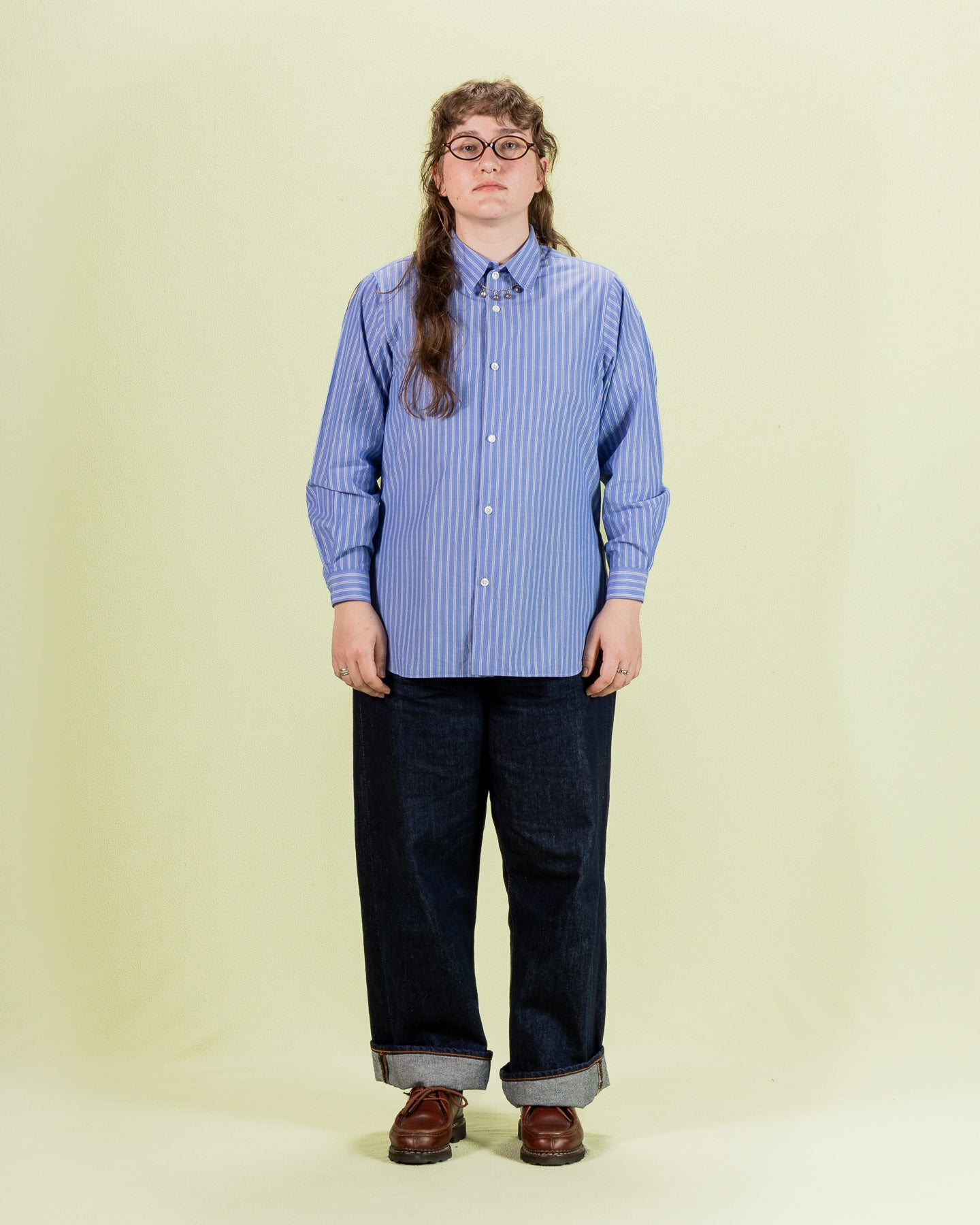 Senui Sally Side Slit Shirt - Blue 38/OS - Standard & Strange