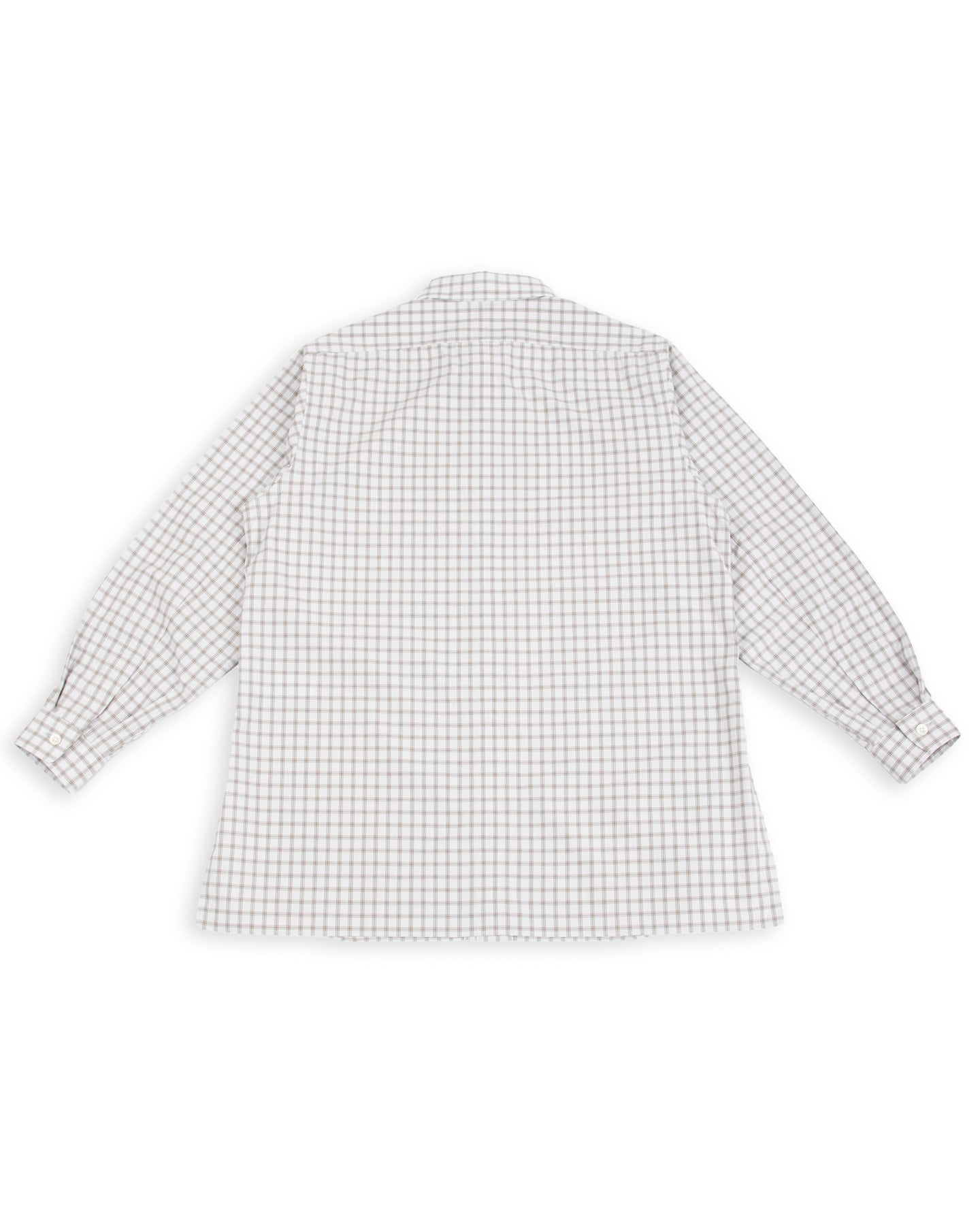 Senui Sally Side Slit Shirt - Green/Gray OG Typewriter Check 38/OS - Standard & Strange