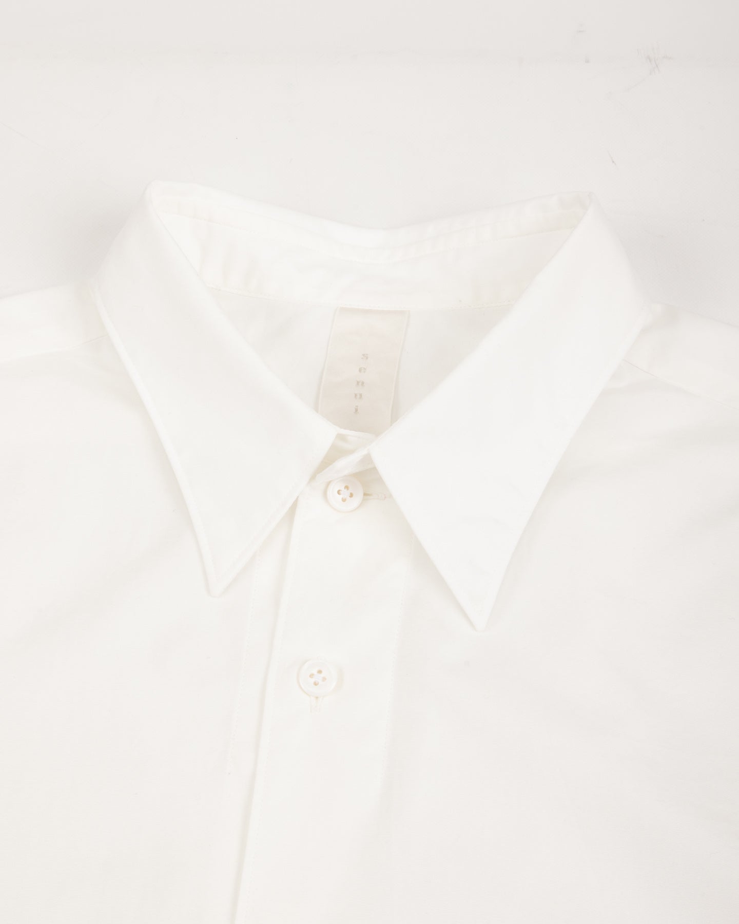 Senui Sally Side Slit Shirt - White Heavy Poplin 38/OS - Standard & Strange