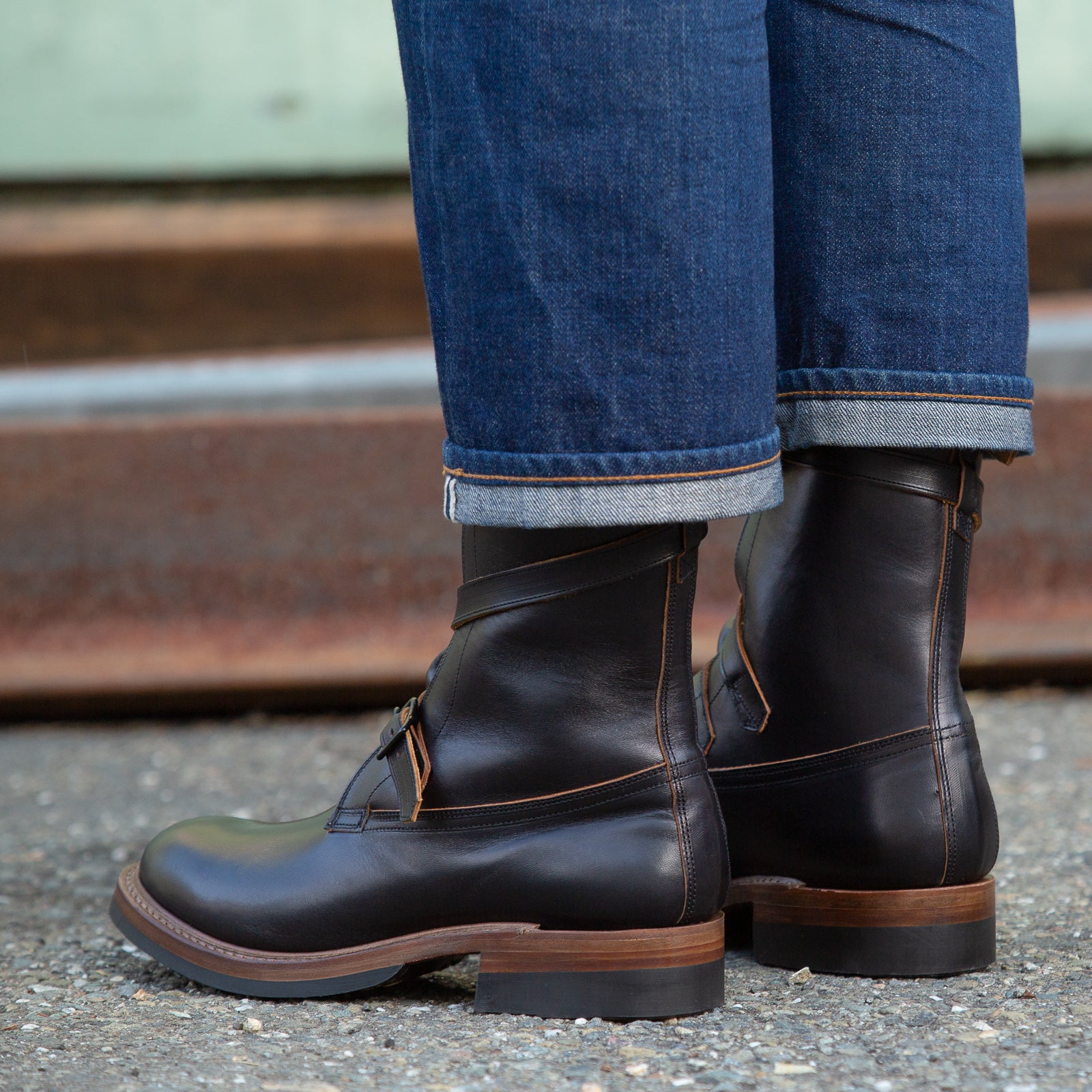 Eastman Leather Clothing Tanker Boots - Black Horsehide - Standard & Strange