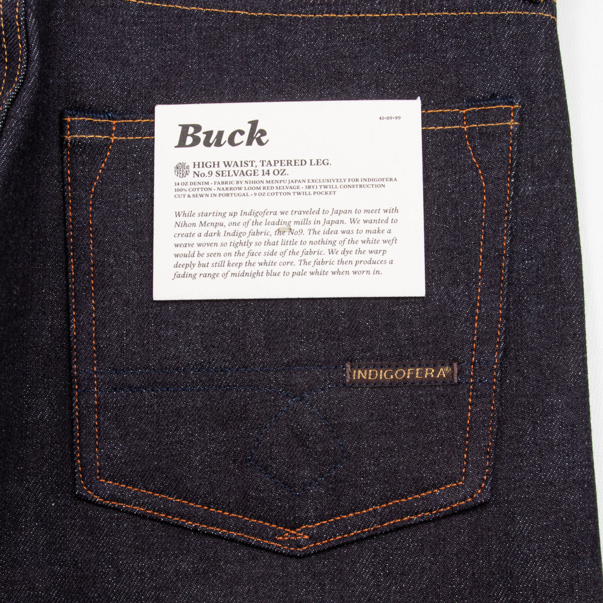Indigofera Buck Tapered Fit - 14oz Indigo No 9 Selvedge - Standard & Strange