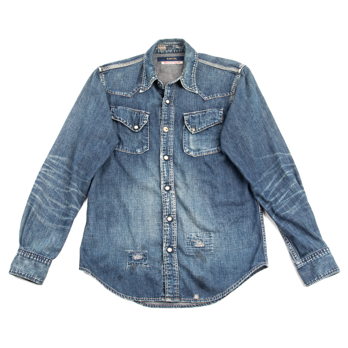 Kapital EK Kapital - Repaired Denim Western - Size 3 / Large - Standard & Strange