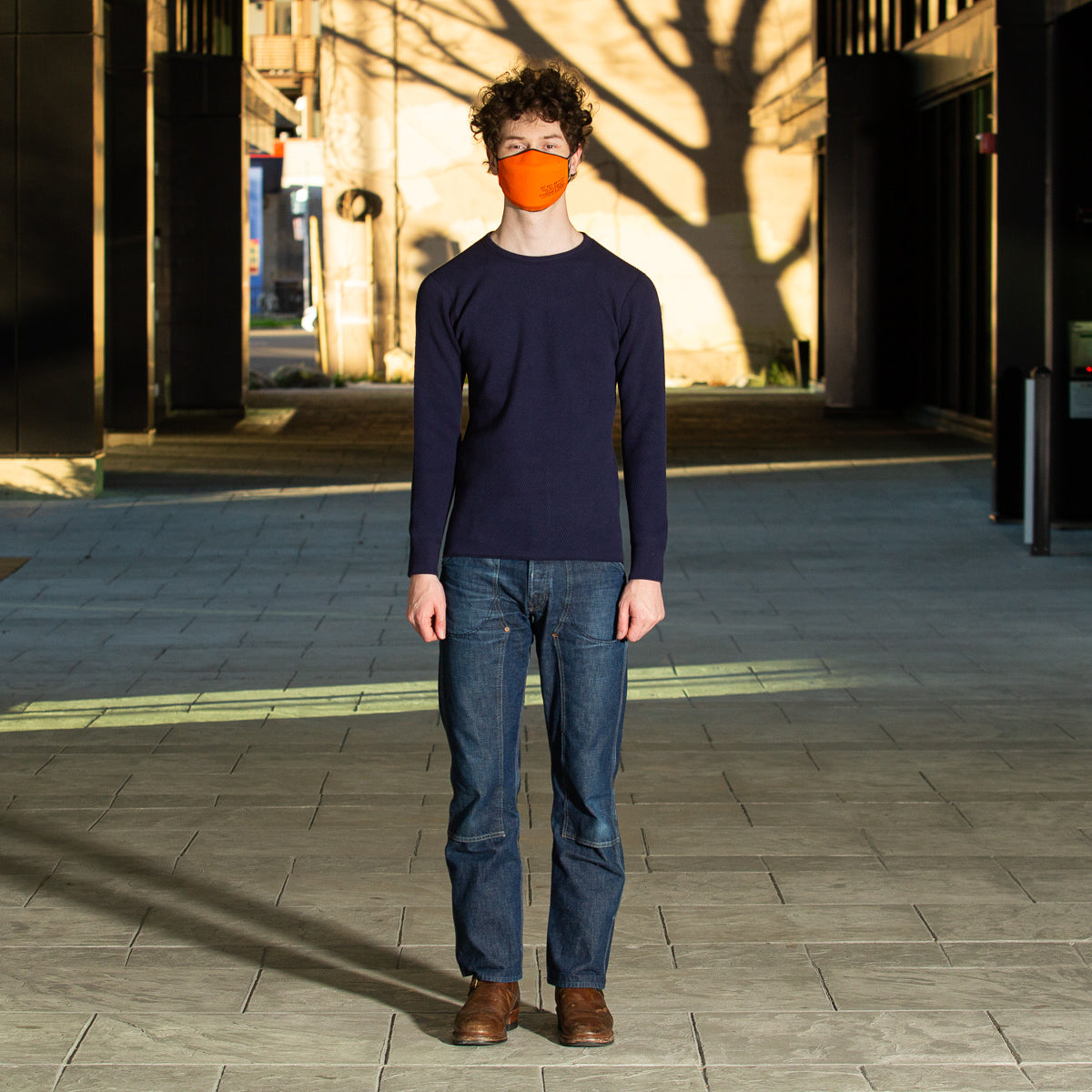The Real McCoy's Military Thermal Shirt - Navy - Standard & Strange