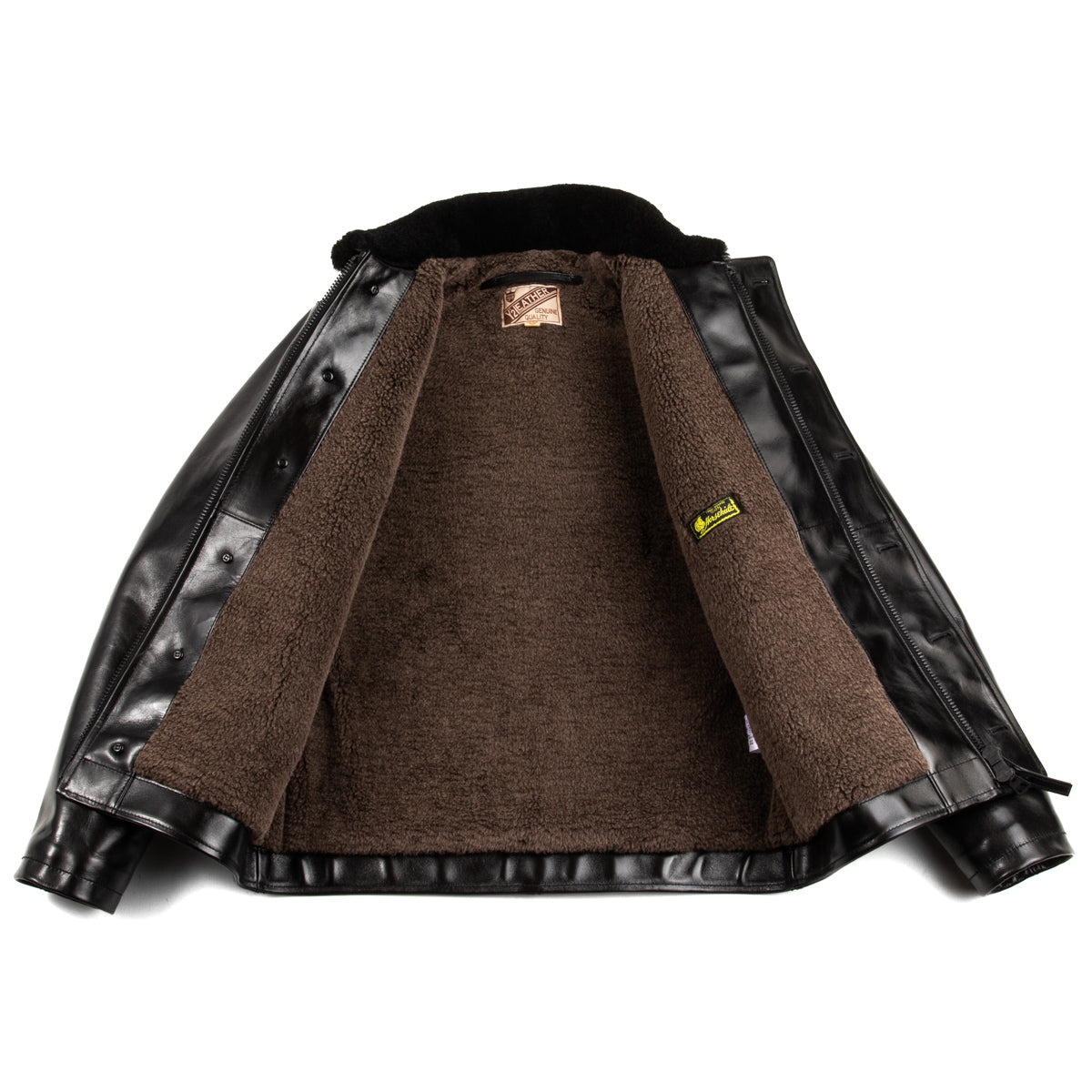 Y'2 Leather Aniline Horse N-1 Deck Jacket - Black (LN-1) - Standard & Strange