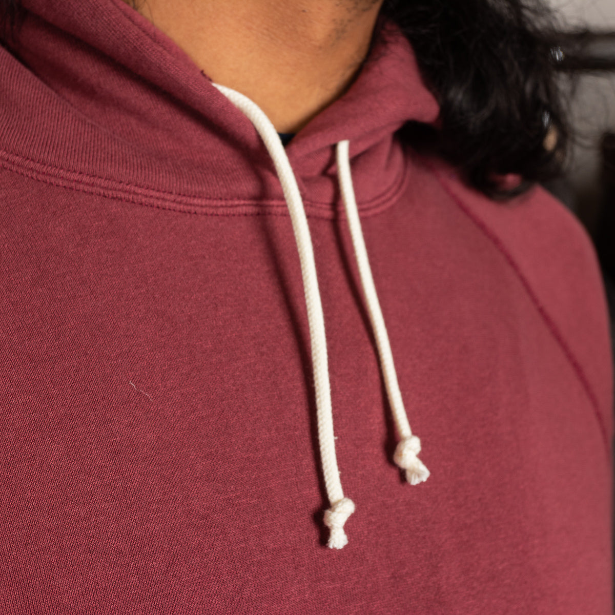The Real McCoy's 9oz Loopwheel Pullover Hoodie - Maroon - Standard & Strange