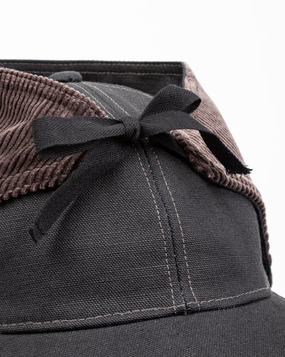 The Real McCoy's Buco Cotton Canvas Windproof Riding Cap - Black - Standard & Strange