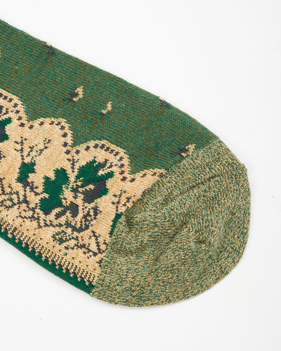 Kapital 144 Yarns Rockwell Bandanna Socks - Green - Standard & Strange