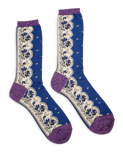 Kapital 144 Yarns Rockwell Bandanna Socks - Navy - Standard & Strange