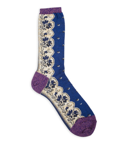 Kapital 144 Yarns Rockwell Bandanna Socks - Navy - Standard & Strange