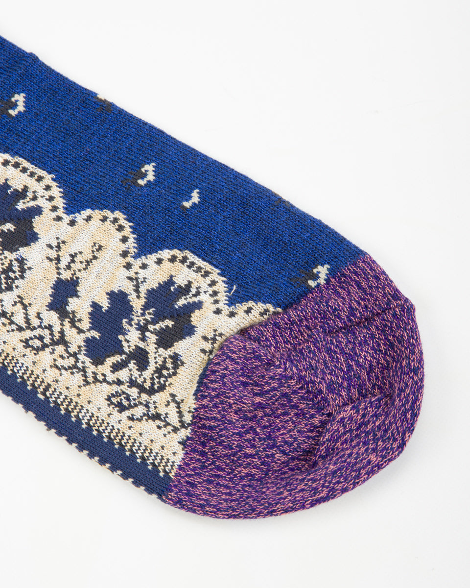 Kapital 144 Yarns Rockwell Bandanna Socks - Navy - Standard & Strange