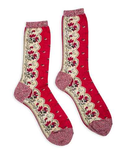 Kapital 144 Yarns Rockwell Bandanna Socks - Red - Standard & Strange