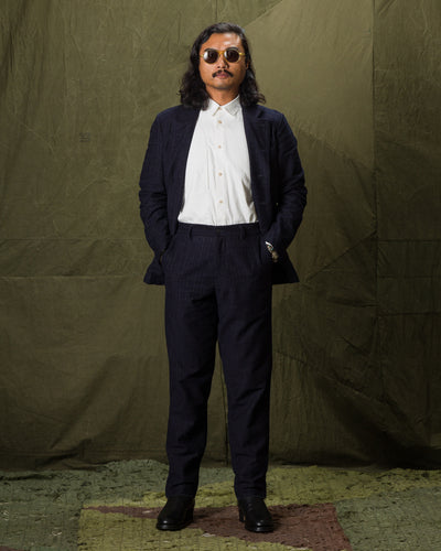 1st PAT-RN Horloger Jacket - Navy/Grey Pinstripe - Standard & Strange