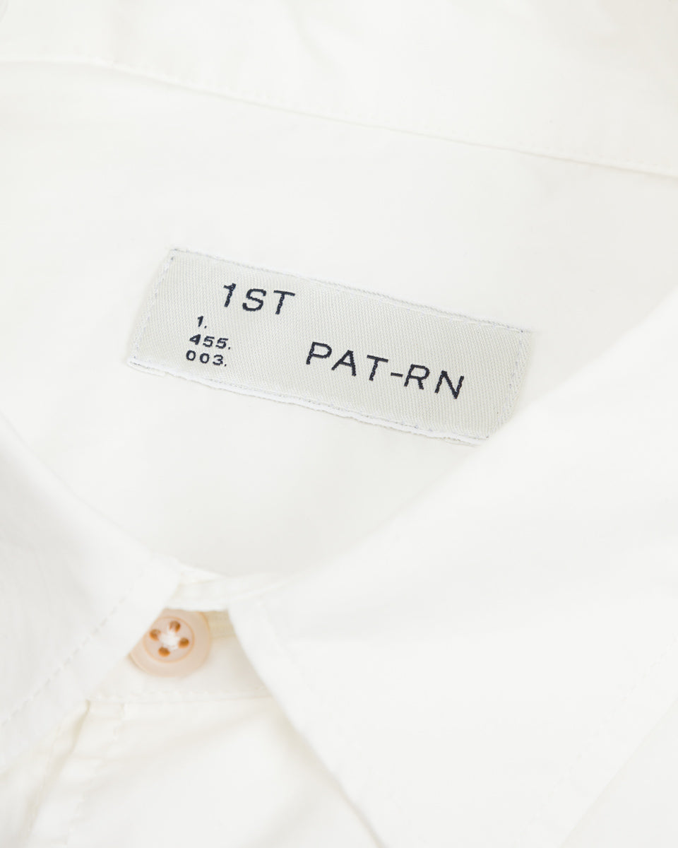 1st PAT-RN Tipo 4 Tailored Shirt - Natural White Sateen - Standard & Strange
