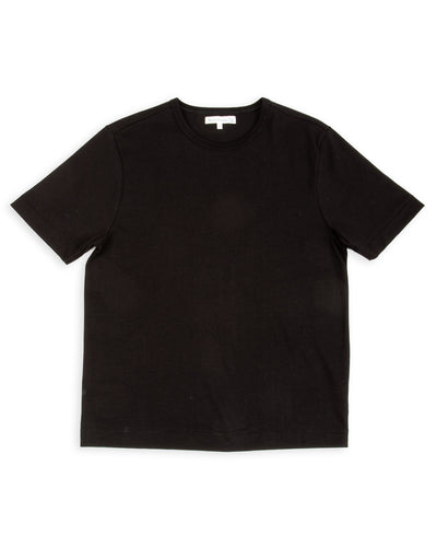 Merz b. Schwanen 2M15C Cropped Vintage Machine Jersey T-Shirt - Deep Black - Standard & Strange