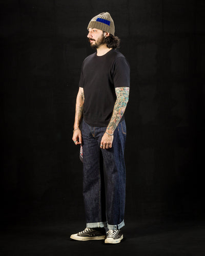 Merz b. Schwanen 2M15C Cropped Vintage Machine Jersey T-Shirt - Deep Black - Standard & Strange