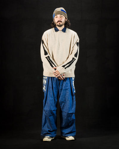 Kapital 5G Wool BONE Crew Sweater - Ecru - Standard & Strange