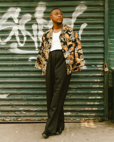 Black Sign Kyle Laurence Wide Pants - Midnight Black - Standard & Strange