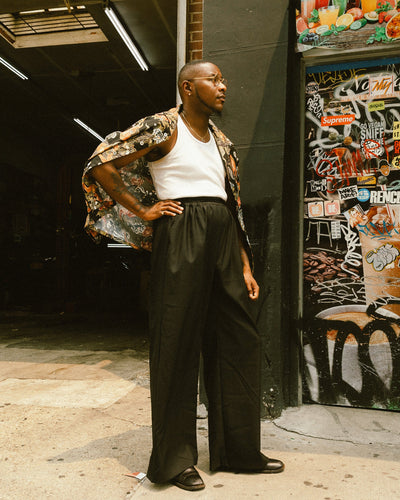 Black Sign Kyle Laurence Wide Pants - Midnight Black - Standard & Strange