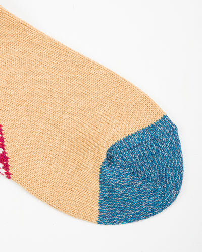 Kapital 96 Yarns Heel Paisley Bandana Socks - Red - Standard & Strange