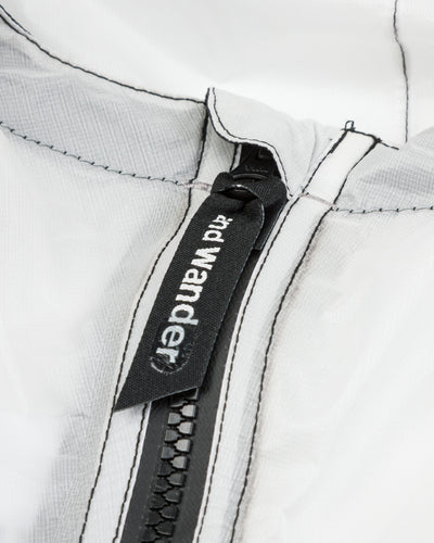 And Wander Sheer Loose Fitting Rain Jacket - White - Standard & Strange