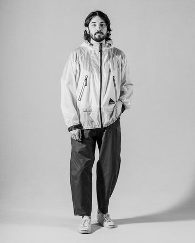 And Wander Sheer Loose Fitting Rain Jacket - White - Standard & Strange