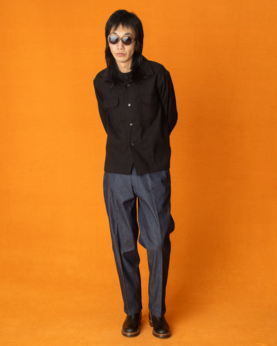 Attractions Double Cloth Flap Pocket Shirt - Black - Standard & Strange