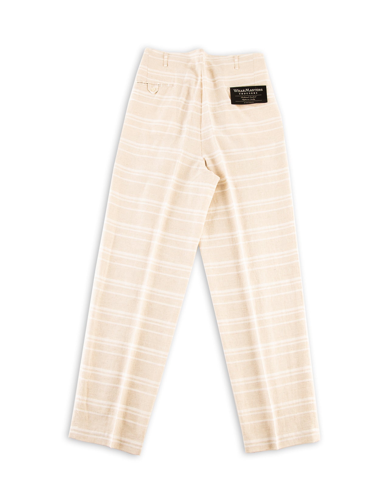 Attractions Double Pleats Border Trousers - Ivory - Standard & Strange