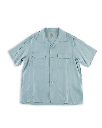Attractions Flap Pocket Rayon S/S Shirt - Sax - Standard & Strange