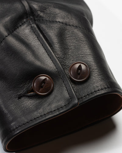 Attractions Horsehide A-1 Zip Jacket - Black / Brown - Standard & Strange