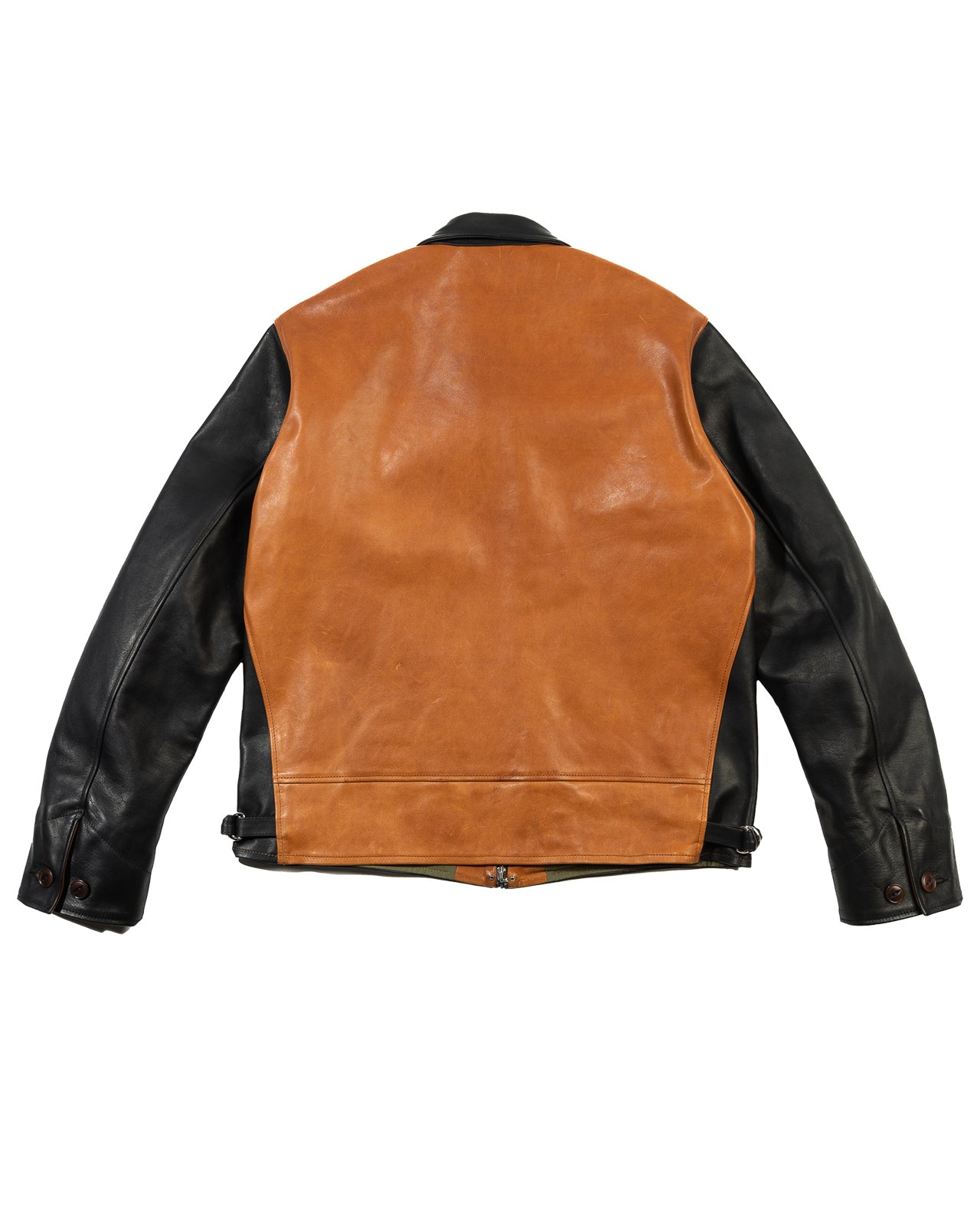 Attractions Horsehide A-1 Zip Jacket - Black / Brown - Standard & Strange
