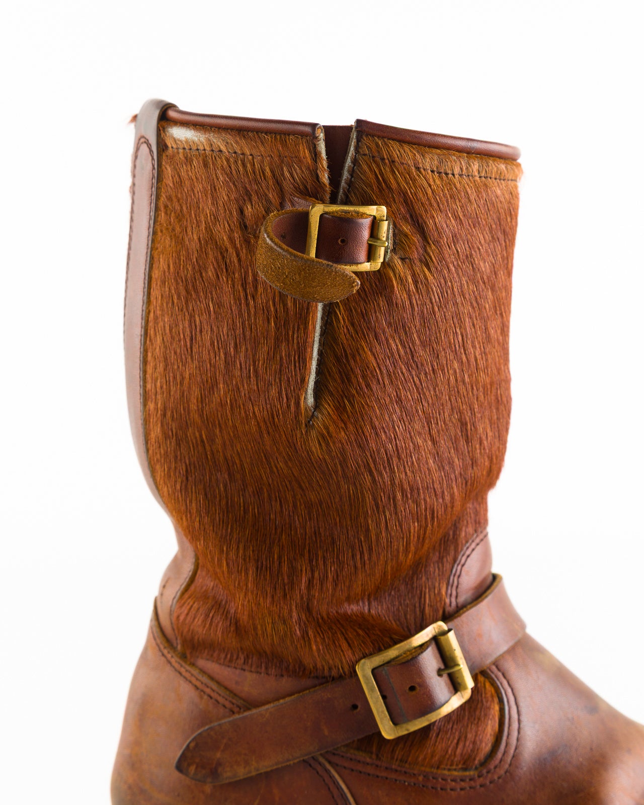 Attractions S&S x Attractions 444 Engineer Boot - Brown Horsehair - Standard & Strange