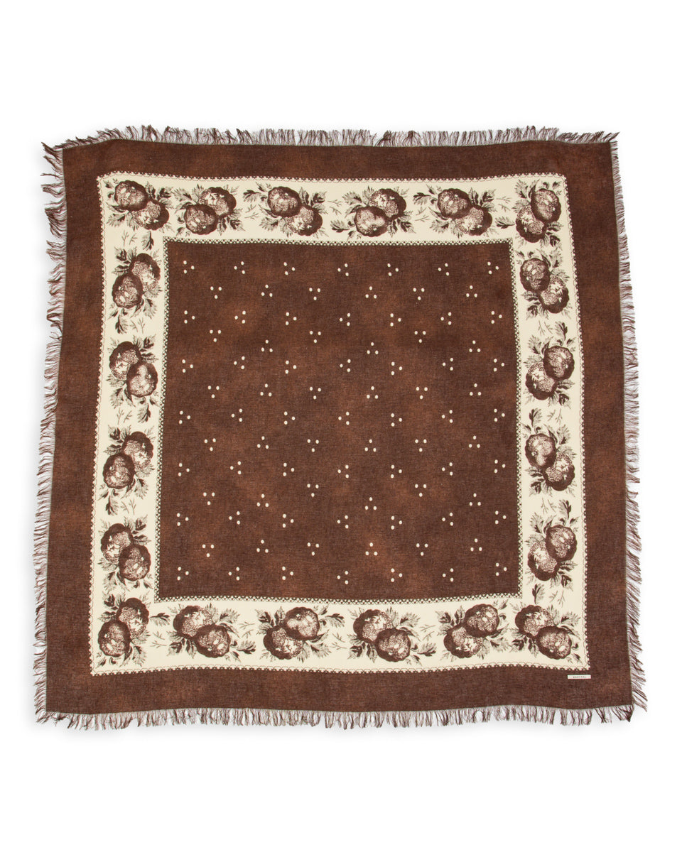 Kapital Bandanna BIG Fringed Stole (Persimmon) - Brown - Standard & Strange