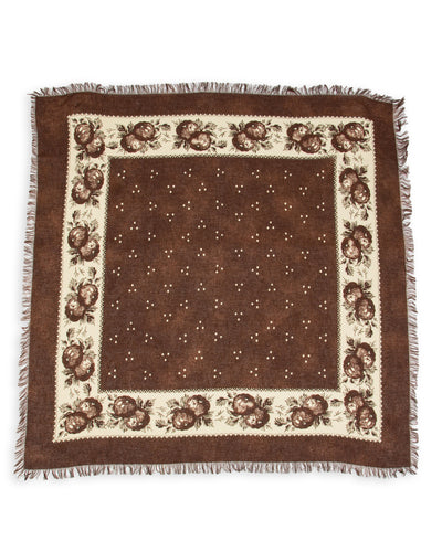 Kapital Bandanna BIG Fringed Stole (Persimmon) - Brown - Standard & Strange