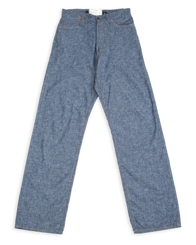 Black Sign 1920s 5.5 oz Death Valley Waist-Overalls - Indigo Chambray - Standard & Strange