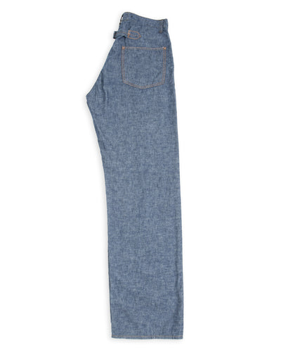 Black Sign 1920s 5.5 oz Death Valley Waist-Overalls - Indigo Chambray - Standard & Strange
