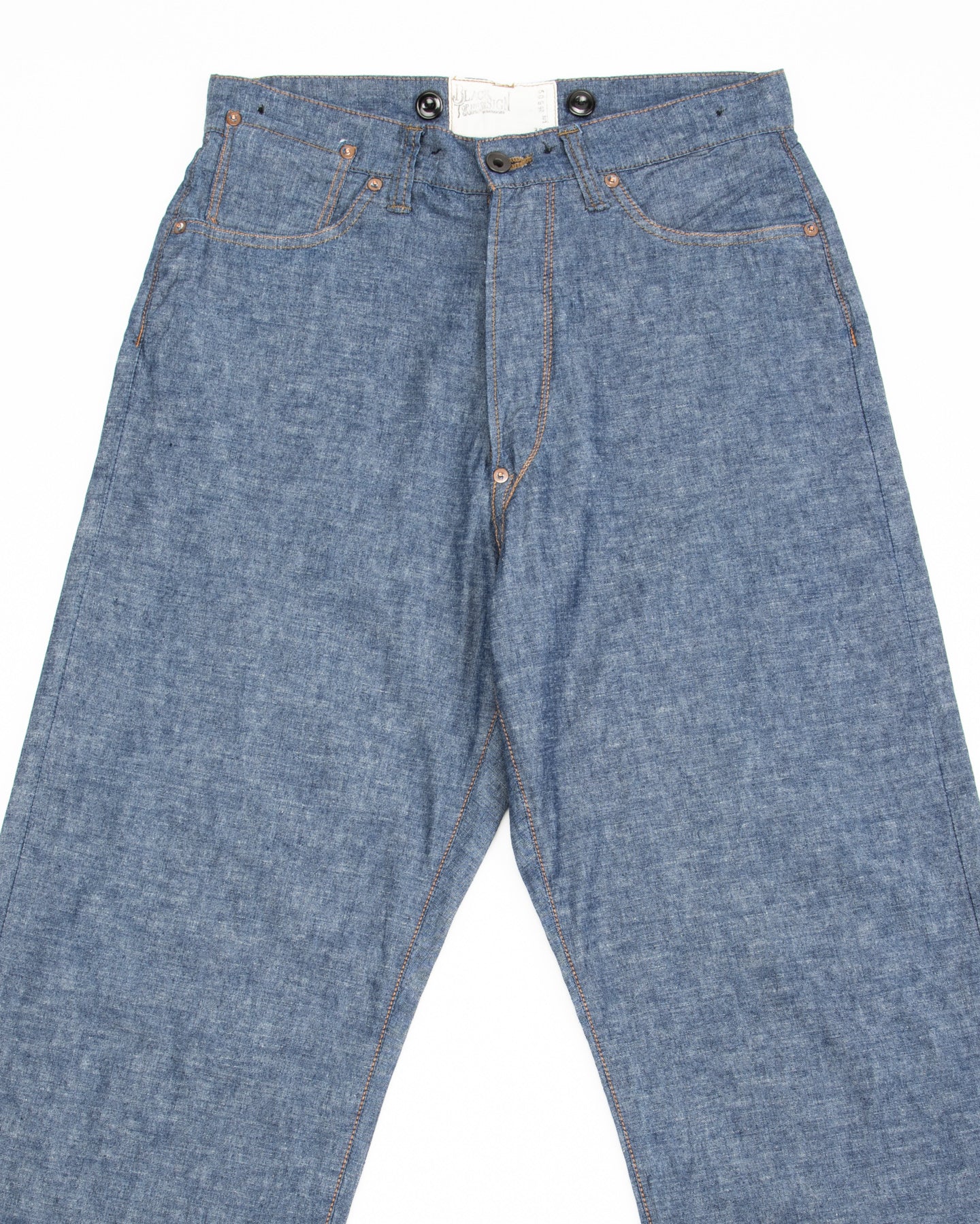 Black Sign 1920s 5.5 oz Death Valley Waist-Overalls - Indigo Chambray - Standard & Strange