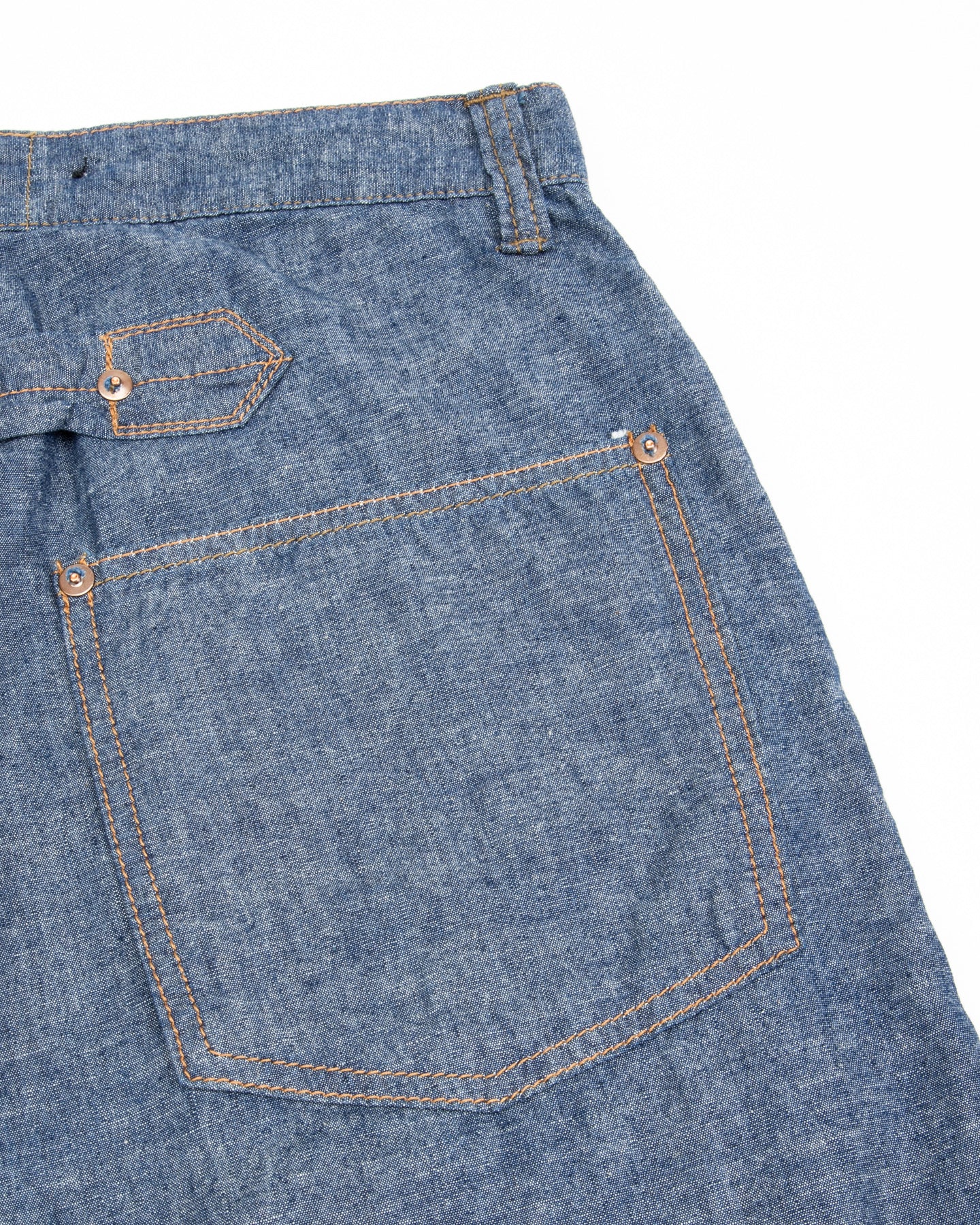 Black Sign 1920s 5.5 oz Death Valley Waist-Overalls - Indigo Chambray - Standard & Strange