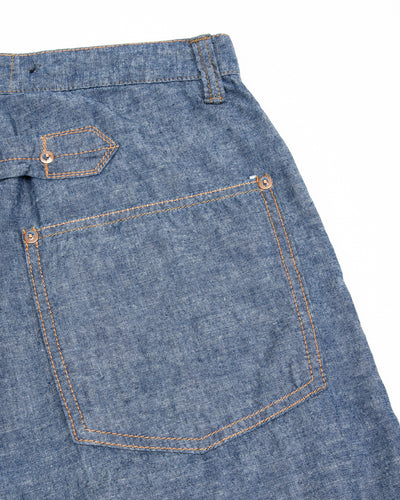Black Sign 1920s 5.5 oz Death Valley Waist-Overalls - Indigo Chambray - Standard & Strange