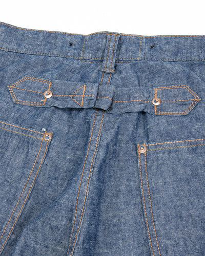 Black Sign 1920s 5.5 oz Death Valley Waist-Overalls - Indigo Chambray - Standard & Strange