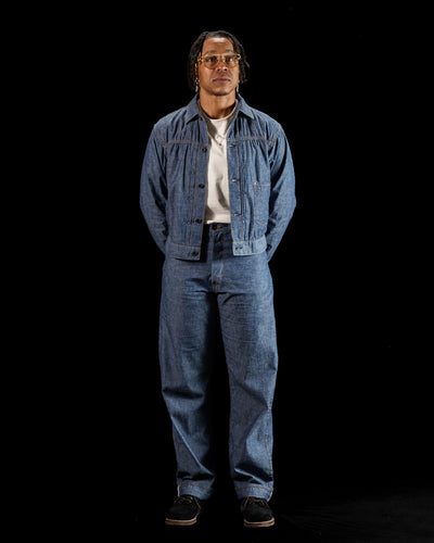 Black Sign 1920s 5.5 oz Death Valley Waist-Overalls - Indigo Chambray - Standard & Strange