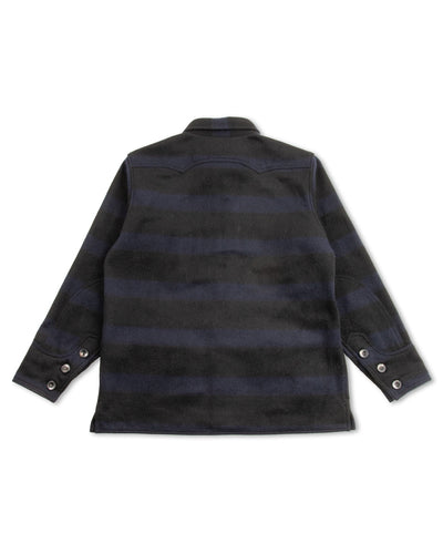 Black Sign 1930s Prison Border Pigpen Shirts - Deep Navy x Mat Black - Standard & Strange
